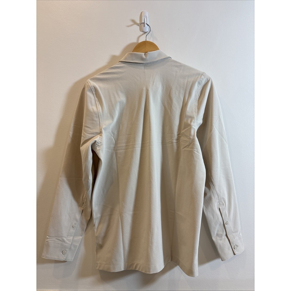 Lululemon WovenAir Half Button Lightweight Pullover Men's Size Small Ivory Beige - Picture 3 of 10
